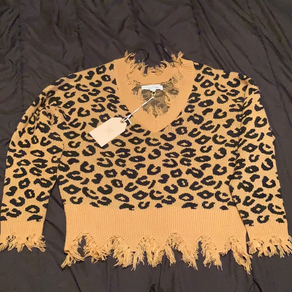 Long sleeve ( Love Tree ) Sweater ( Beige) Size ( S )